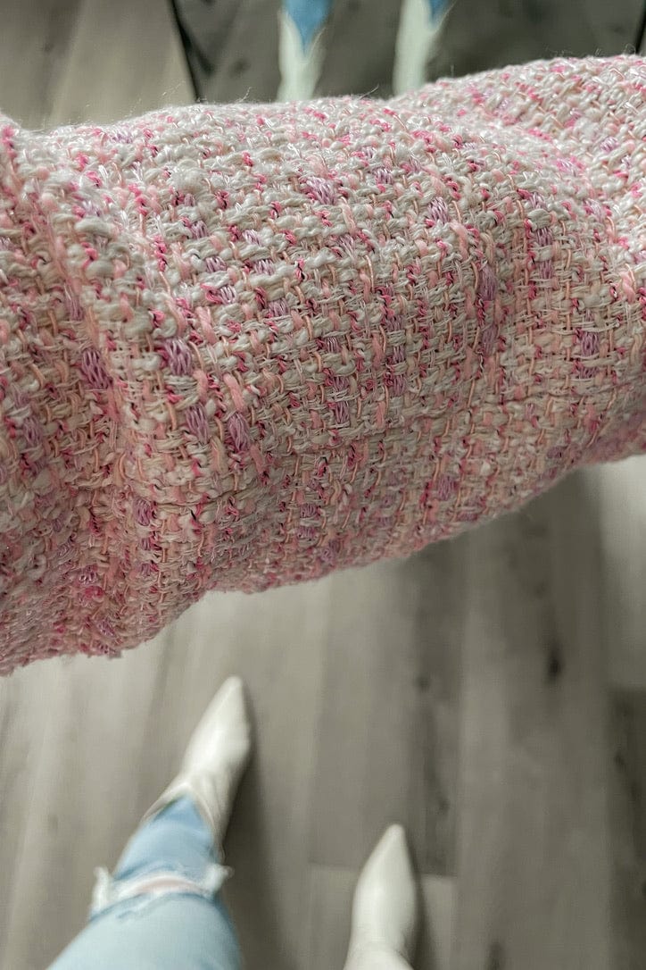 Aurelie Cropped Tweed Blazer in Lily by Heartloom - Blazer - Blooming Daily