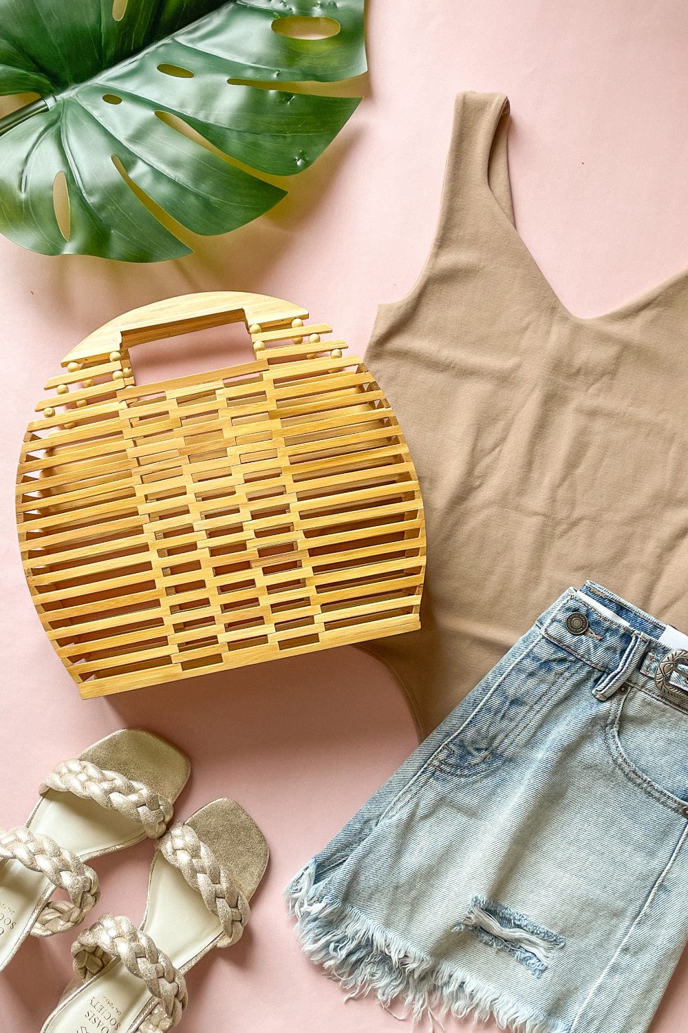 Bali Bamboo Handbag Natural - Handbags - Blooming Daily