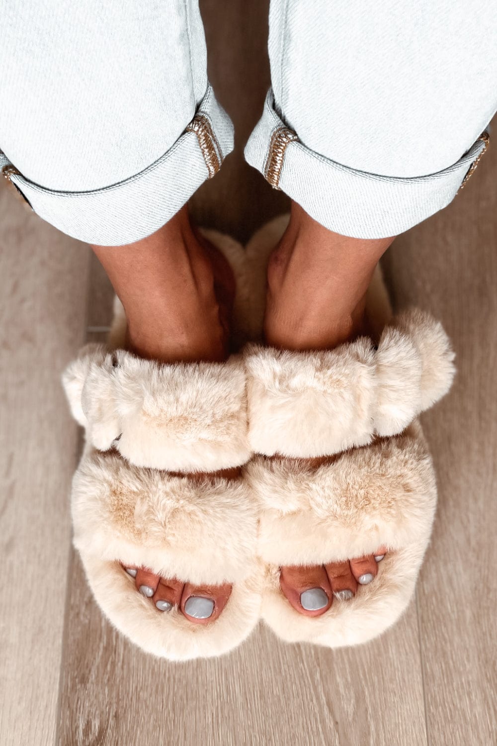 Birk Style Faux Fur Slippers - Slippers - Blooming Daily