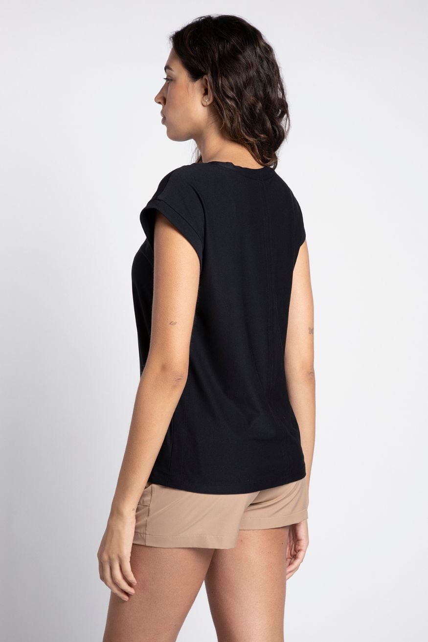 Black Kayla Tee Tank by Thread &amp; Supply Recreation - Versatile Style for Active Women - Women&#39;s Shirts &amp; Tops - Blooming Daily