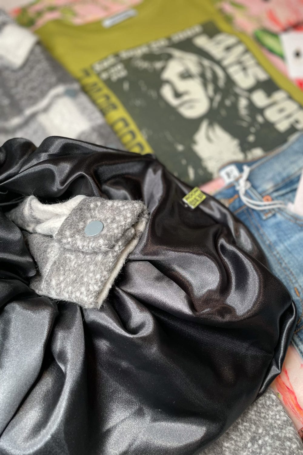 Bounce Baguette Satin Handbag by Room Shop - Accessories - Blooming Daily