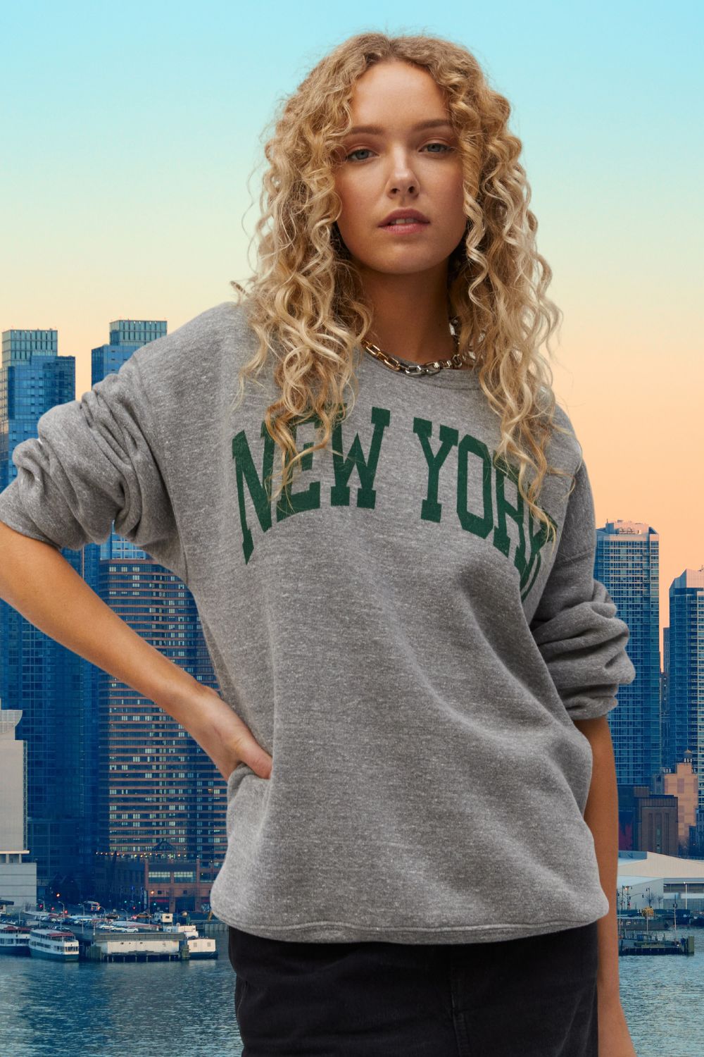 Daydreamer Graphic Top | Unisex Boyfriend Crewneck Sweatshirt | New York - Unisex Shirts & Tops - Blooming Daily