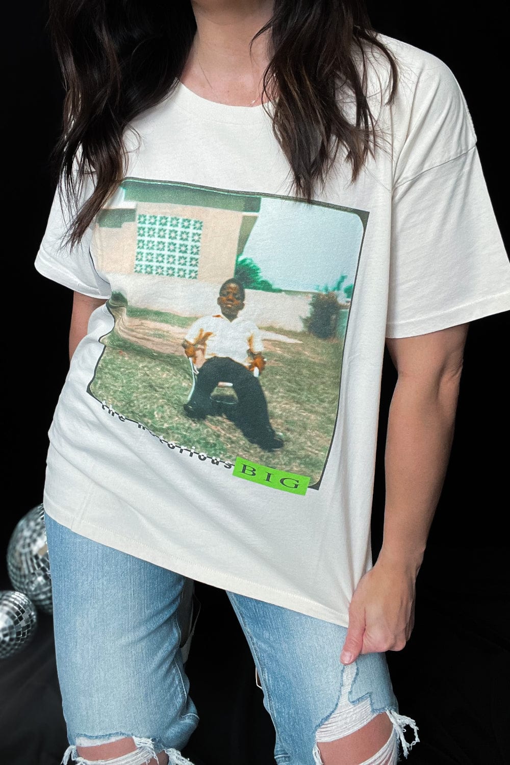 DAYDREAMER Notorious B.I.G. Young Biggie Merch Tee in Dirty White - Graphic Tee - Blooming Daily
