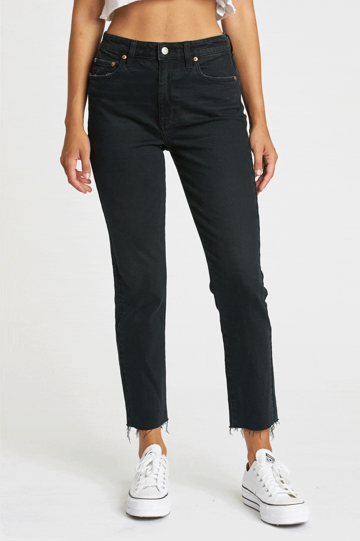 DAZE Denim Daily Driver High Rise Skinny Straight in Inked - Pants - Blooming Daily