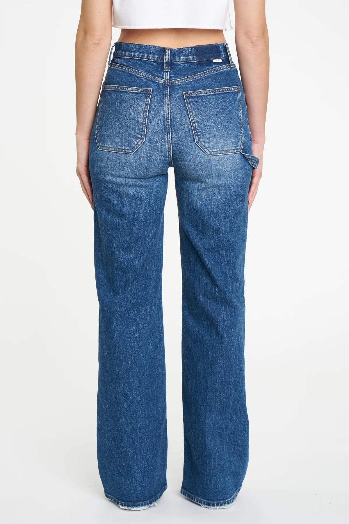 Daze Denim | Far Out Wide Leg Utility Jeans | Medium Wash - Women&#39;s Pants - Blooming Daily