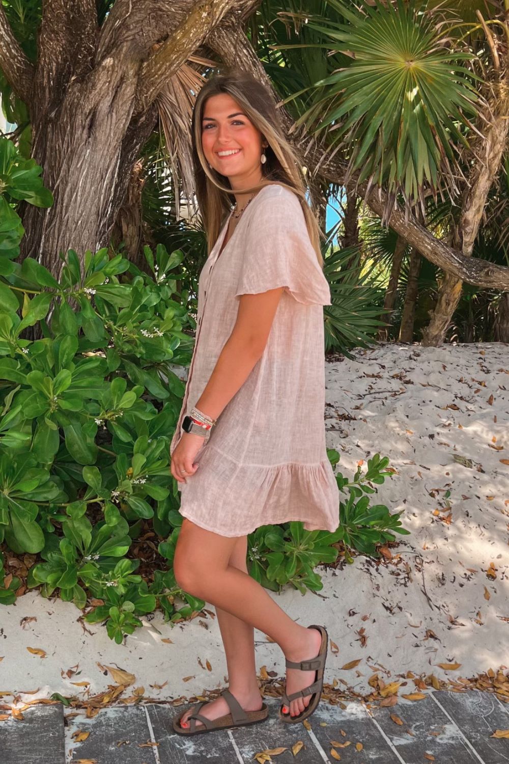 Shop Pink Linen Shift Dress | Italian Linen | Blooming Daily Shop Pink Linen Shift Dress | Italian Linen | Blooming Daily
