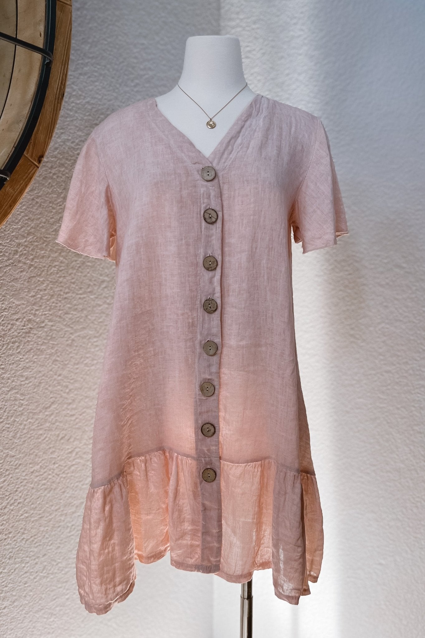 Shop Pink Linen Shift Dress | Italian Linen | Blooming Daily Shop Pink Linen Shift Dress | Italian Linen | Blooming Daily