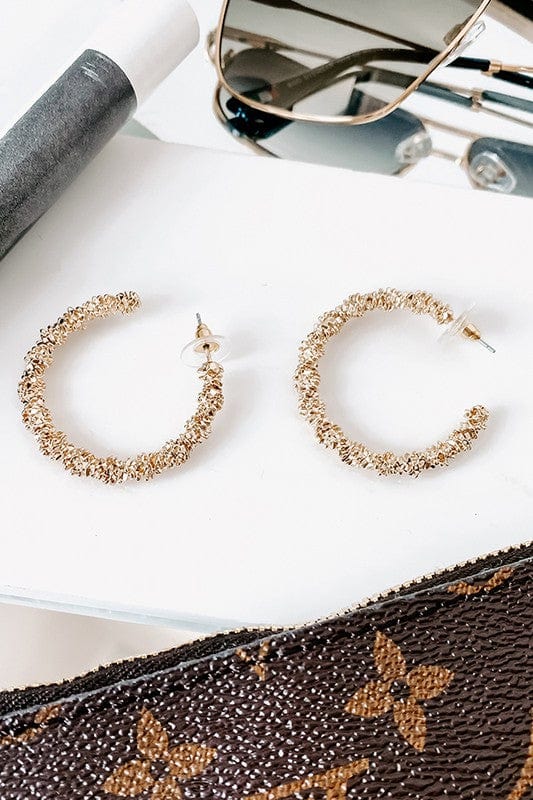 Geneva Gold Textured Earrings - Accessories - Blooming Daily