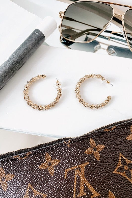 Geneva Gold Textured Earrings - Accessories - Blooming Daily