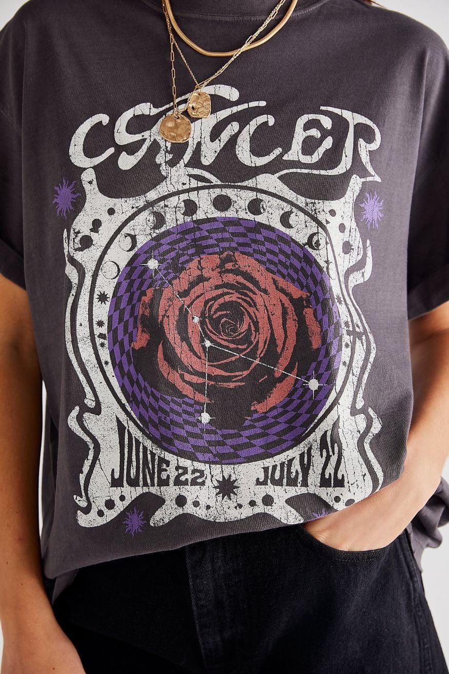 Horoscope Band Boyfriend Graphic Tee Cancer - Graphic Tee - Blooming Daily
