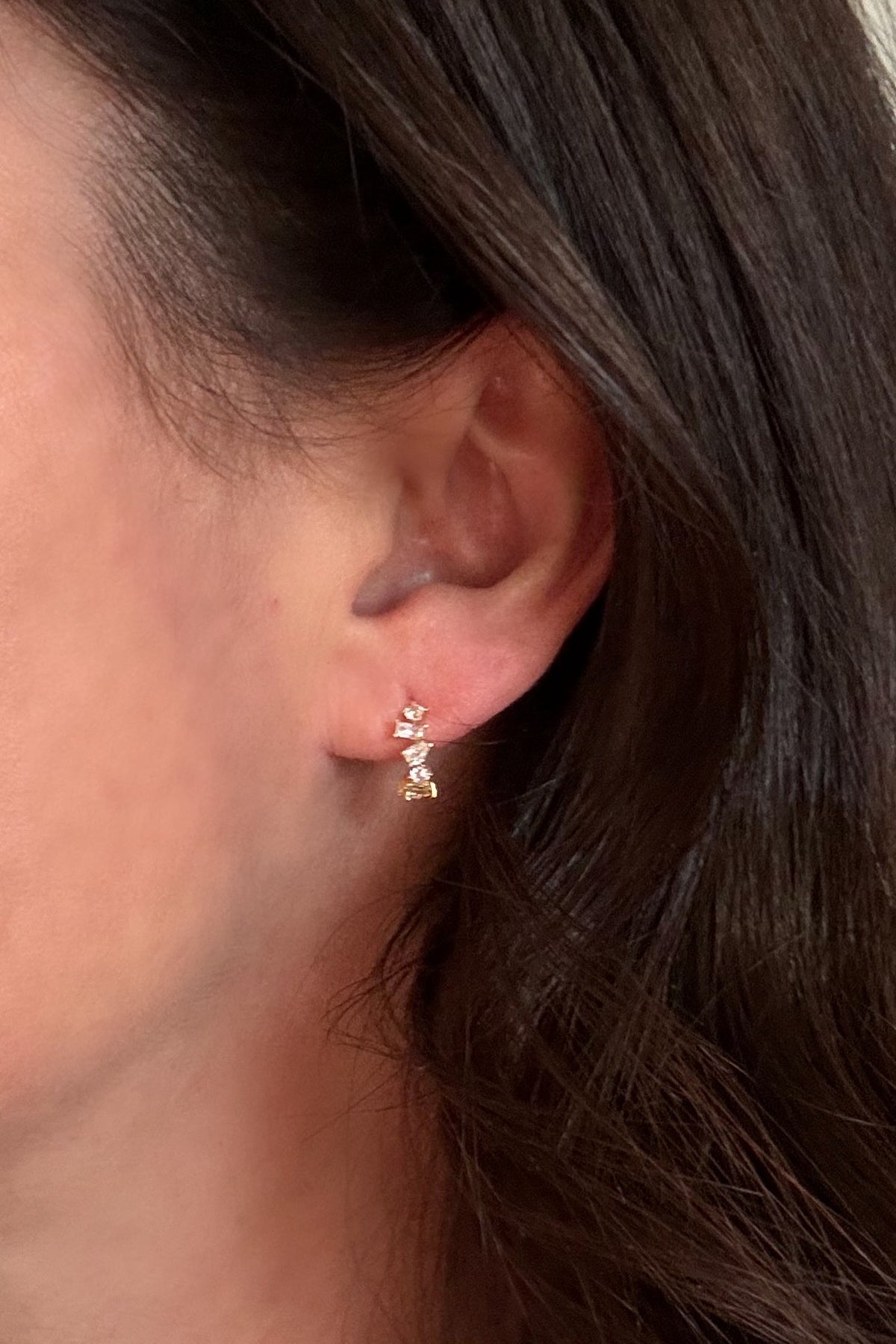 Huggie Mini Hoop Crystal Earrings | Women&#39;s Accessories | Jewelry - Women&#39;s Jewelry - Blooming Daily