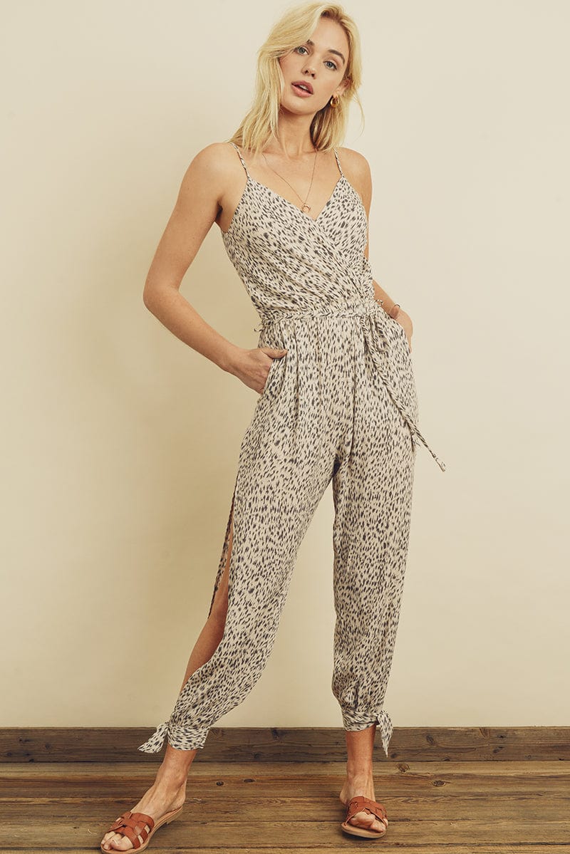 Island Vibes Surplice Jumpsuit - Jumpsuits &amp; Rompers - Blooming Daily