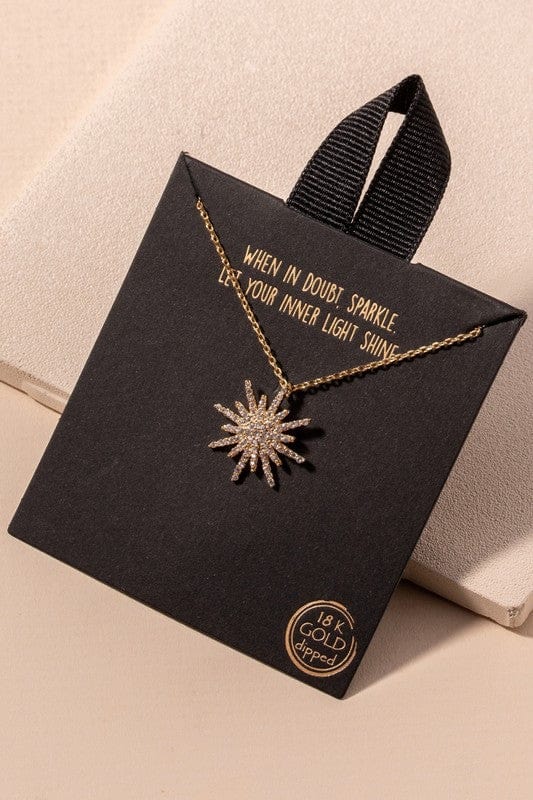Let Your Light Shine Gold Starburst Necklace - Necklaces - Blooming Daily