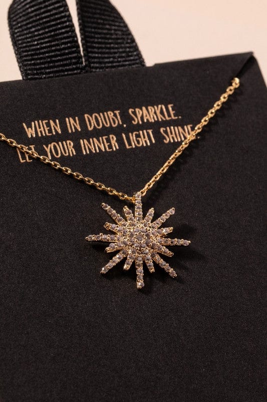 Let Your Light Shine Gold Starburst Necklace - Necklaces - Blooming Daily