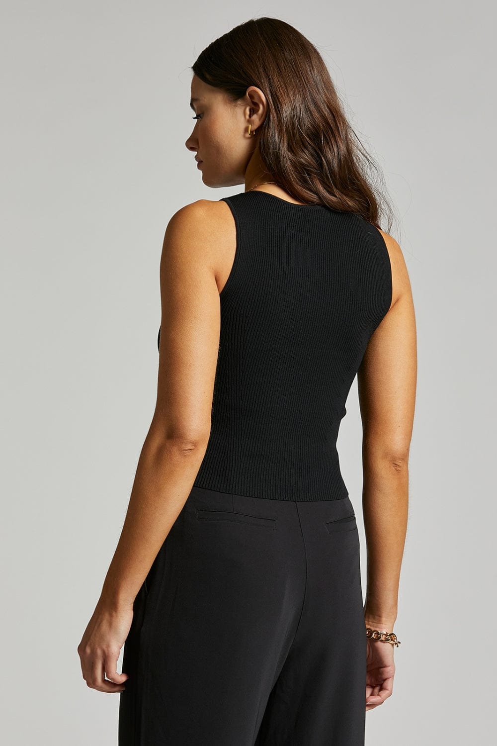 Mina Tank by Weekend in Black - Shirts & Tops - Blooming Daily