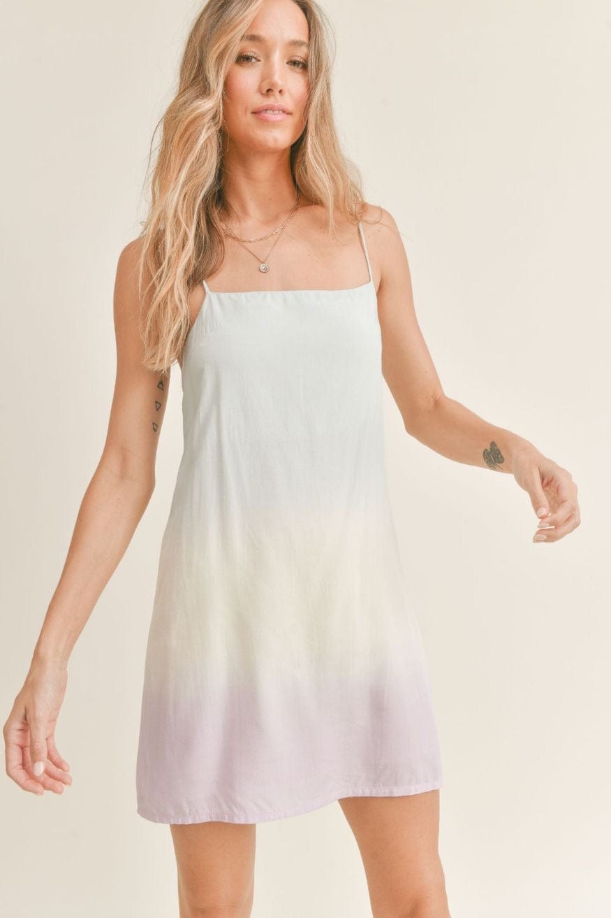 Pastel Purple Kia Bay Ombre Mini Dress - Stunning and Trendy Summer Fashion - Dresses - Blooming Daily