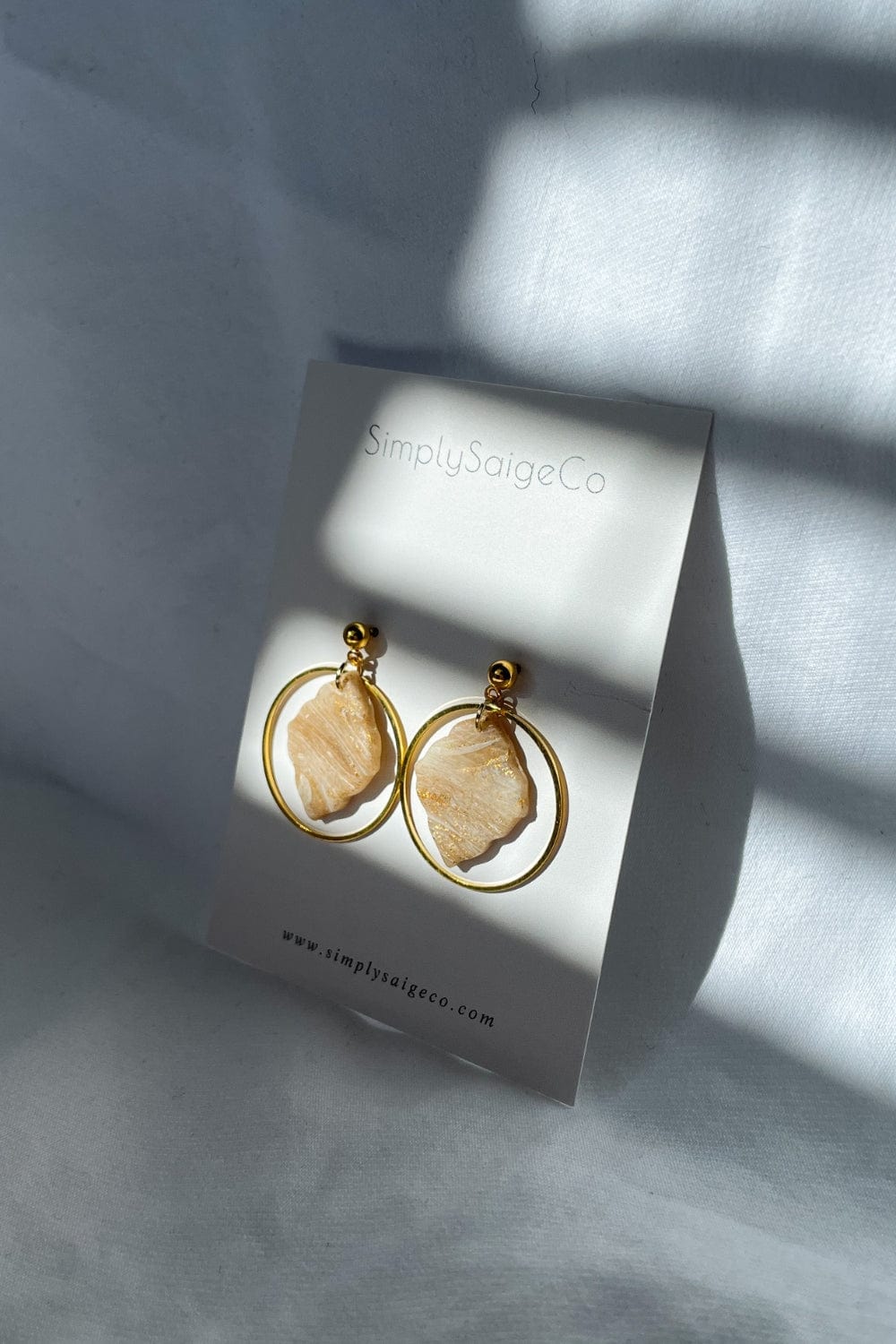 Rissa 14k Gold Dipped Elegant Handmade Earrings - Earrings - Blooming Daily