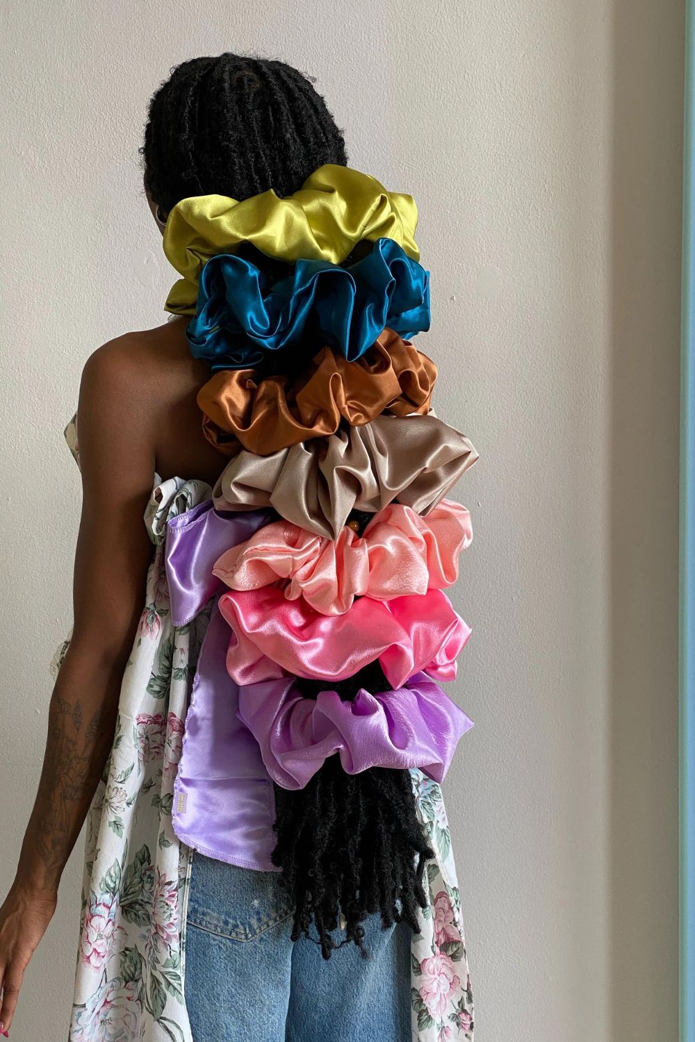 Room Shop | Giant Satin Scrunchie | Barbie Pink - Women&#39;s Hair Accessories - Blooming Daily