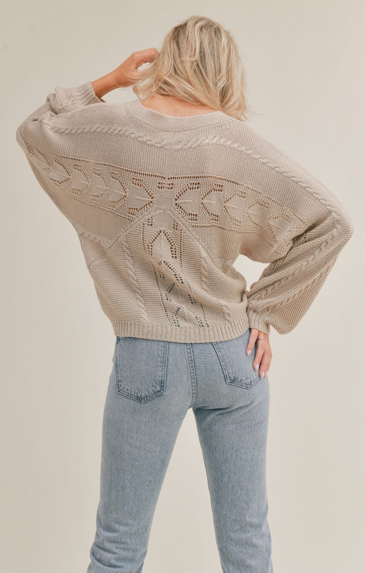 Sage The Label Abril Ruched Sweater - Shirts &amp; Tops - Blooming Daily