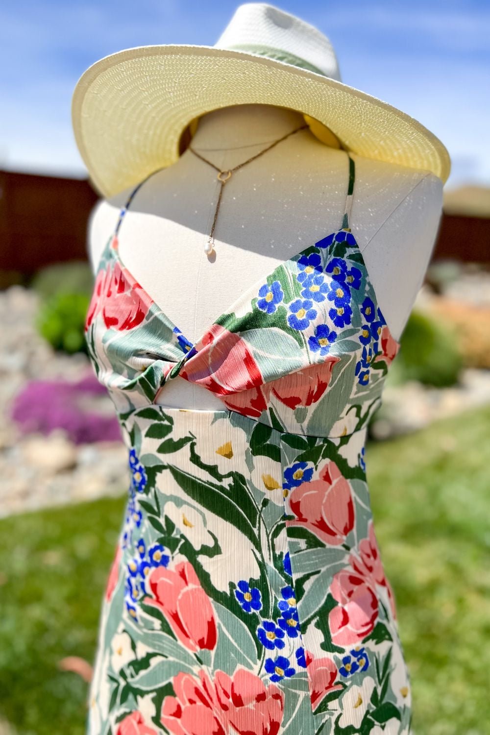 Sage The Label | Romantic Floral Midi Dress - Women's Dresses - Blooming Daily