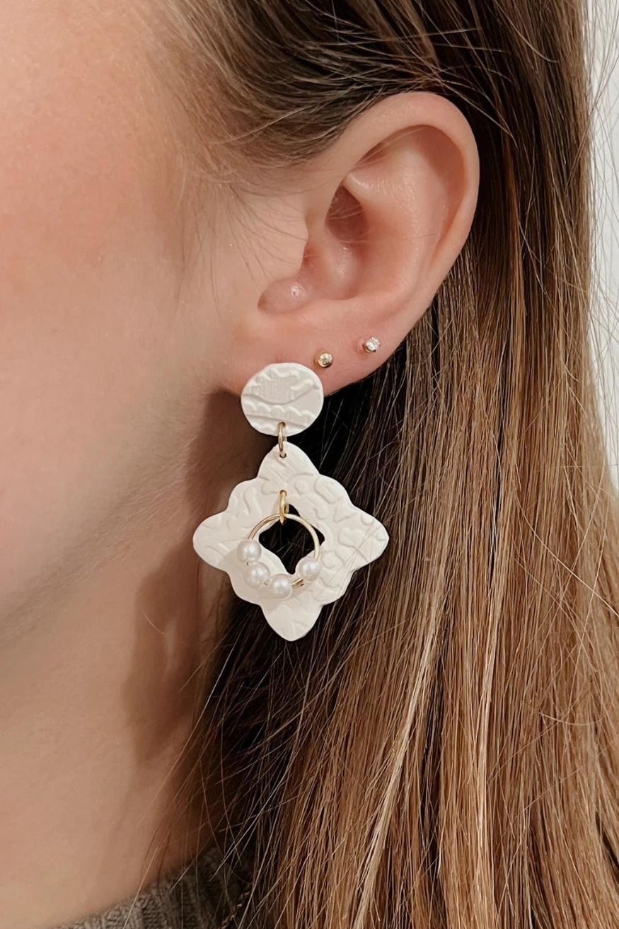 Vows Pearl 14k Dipped Handmade Earrings - Earrings - Blooming Daily
