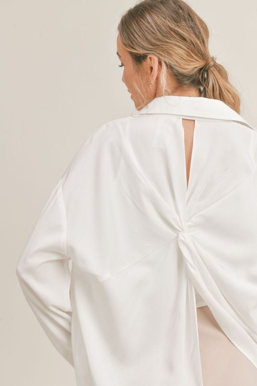White Island Breeze Button Down Shirt - Effortlessly Stylish and Breathable Summer Wear - Women&#39;s Shirts &amp; Tops - Blooming Daily