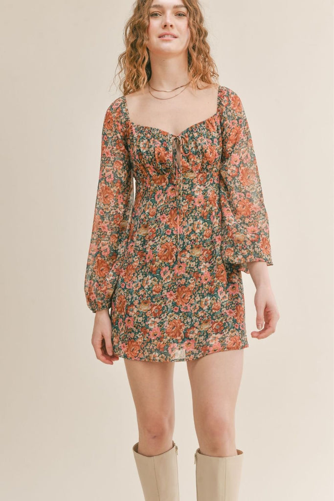 knee length dresses for ladies Henry Dress in Colette Toile Green Xs main image 1