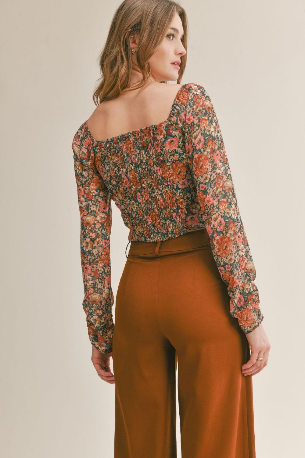 H&M Corset Top with Puff Sleeves Orange Size XXS - $16 (11% Off