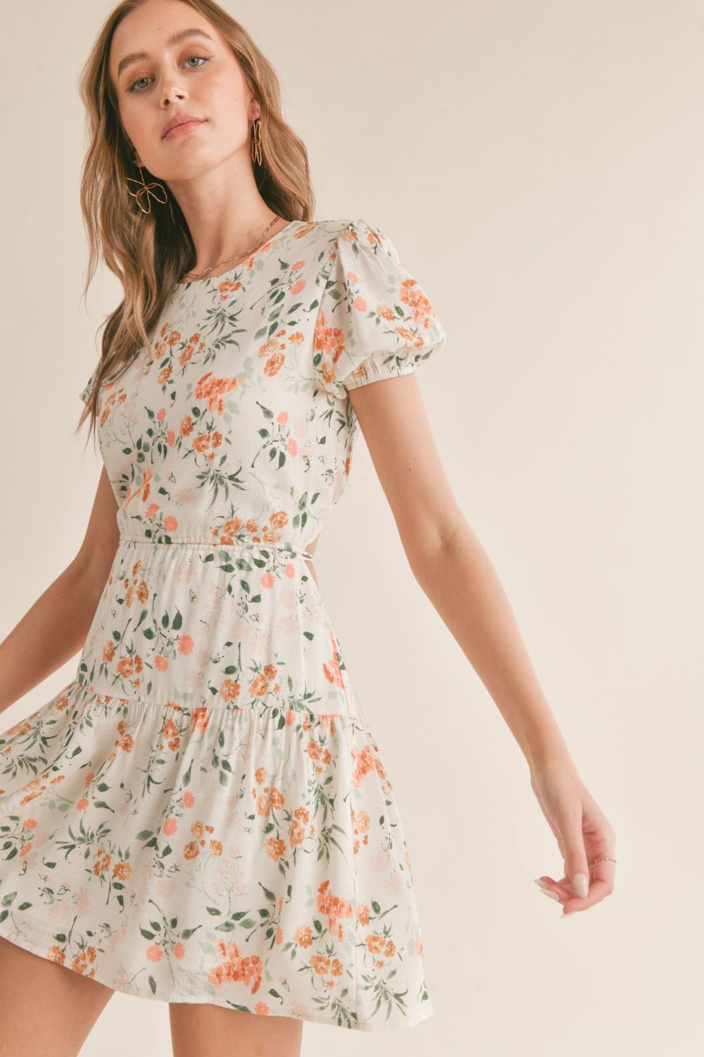 Sadie & Sage Floral Mini Dress - IvoryMulti XS / Ivory Multi Sadie & Sage Floral Mini Dress - IvoryMulti XS / Ivory Multi