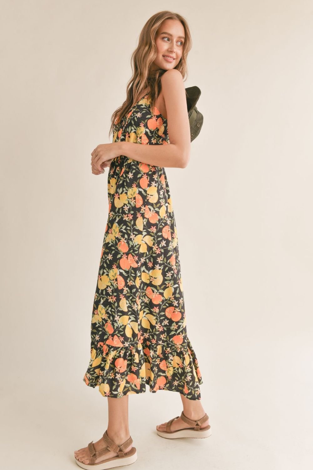 Fruitful Maxi Dress - M / Black Multi Fruitful Maxi Dress - M / Black Multi