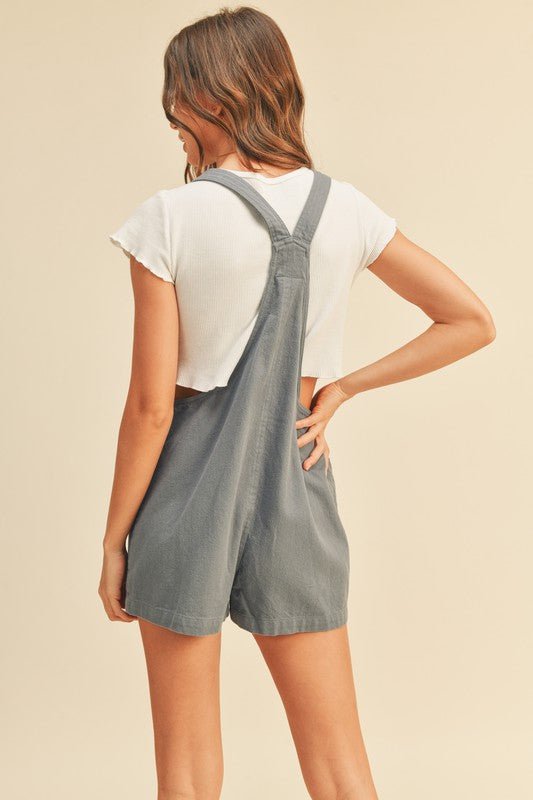 Women's Overall Shorts | Denim Blue - Women's Shorts - Blooming Daily